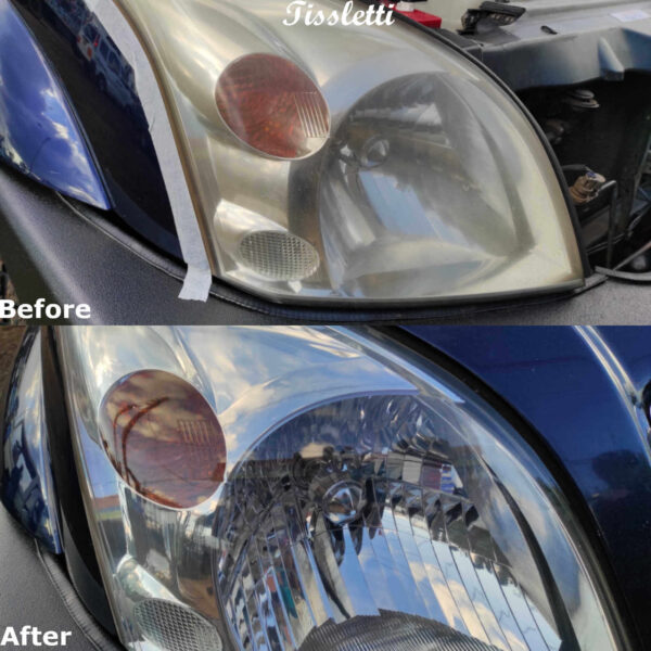 Headlight restoration before and after