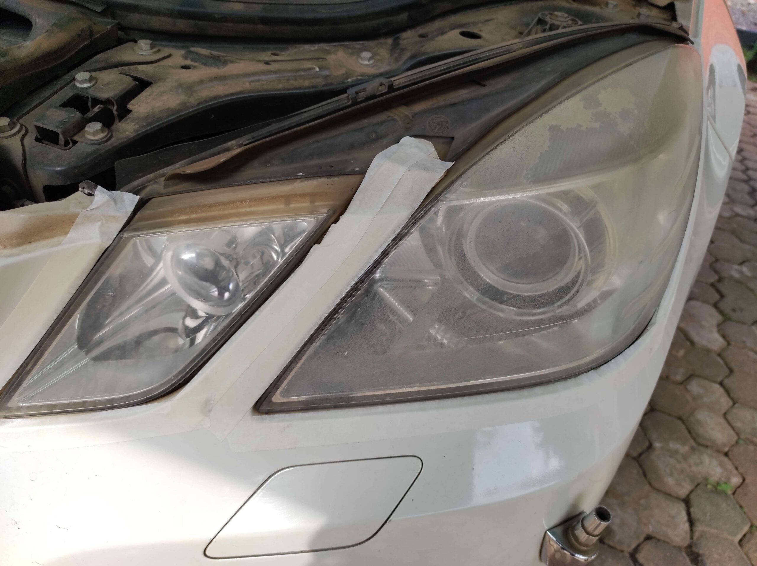 faded or oxidized headlight