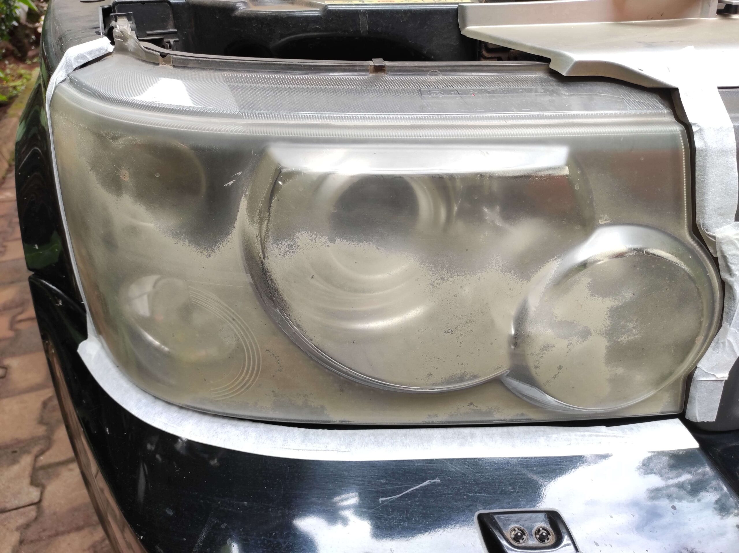 faded or oxidized headlight